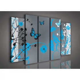 Vászonkép, 5 darabos Pillangók 150x100 cm méretben