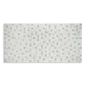   3D PVC falpanel Kis szürke mozaik mintás ,fényes felülettel.