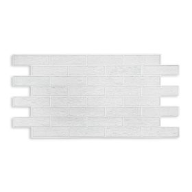   3D PVC falpanel Fehér tégla mintás, szürke cirom mintával.