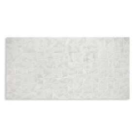   3D PVC falpanel Szürke modern törés mintás , fényes világos szürke felülettel.