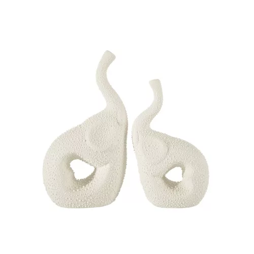 Riso2 kerámia elefántfigura Krémszín 13x8x22 cm