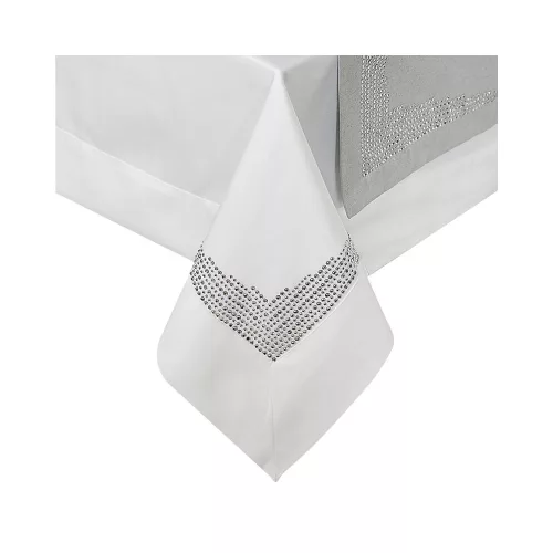 Klara exkluzív asztalterítő kristály díszítéssel Acélszürke 150x260 cm