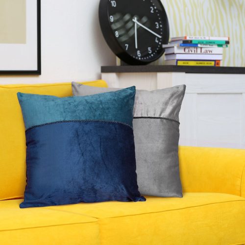 Rosan bársony párnahuzat Acélszürke 45x45 cm