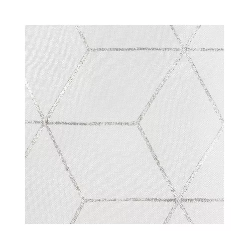 Seylan mintás dekor függöny Fehér/ezüst 140x250 cm