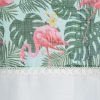 Botanic flamingo mintás csipkés függöny Fehér/zöld/rózsaszín 140x250 cm