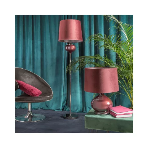 Beth állólámpa bársony búrával Burgundi vörös 41x172 cm