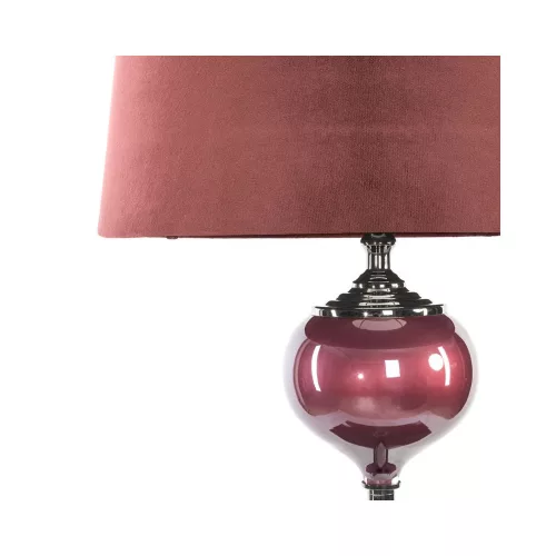 Beth állólámpa bársony búrával Burgundi vörös 41x172 cm