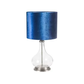   Kim 03 asztali lámpa bársony búrával Gránátkék 32x32x61 cm
