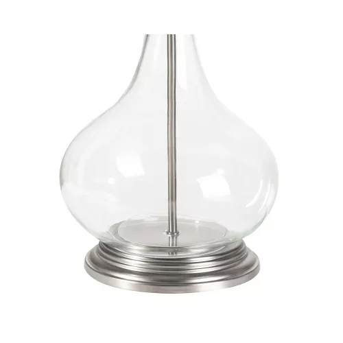 Kim 03 asztali lámpa bársony búrával Gránátkék 32x32x61 cm