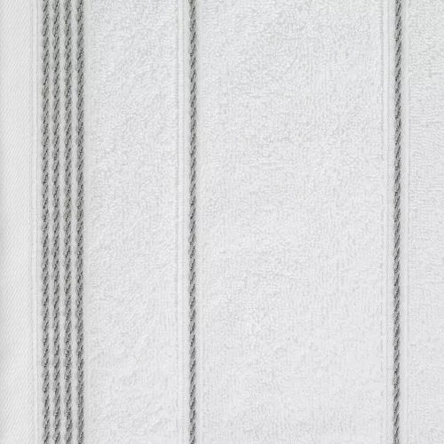 Mira csíkos törölköző Fehér/ezüst 70x140 cm