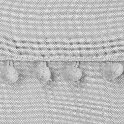 Defne pomponos sötétítő függöny Ezüst 135x260 cm