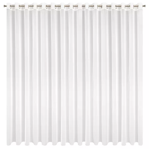 Sylvia fényes mikrohálós  fényáteresztő függöny Fehér 350x250 cm