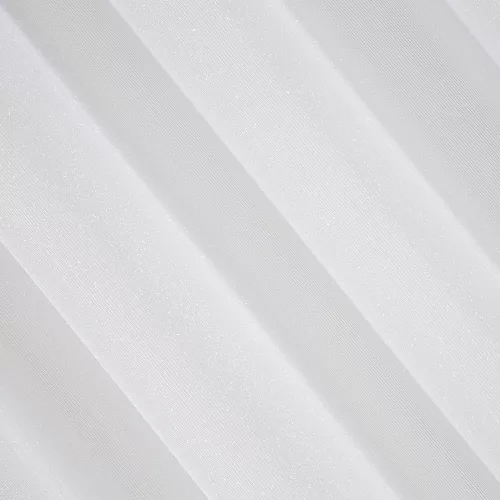 Amaro mikrohálós fényáteresztő függöny fényes mohér szálakkal Fehér 350x250 cm
