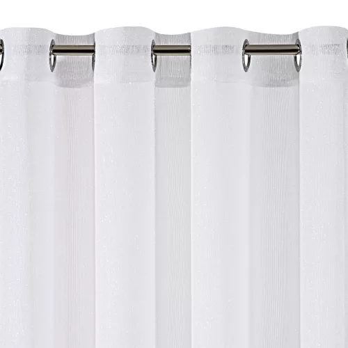 Amaro mikrohálós fényáteresztő függöny fényes mohér szálakkal Fehér 350x250 cm