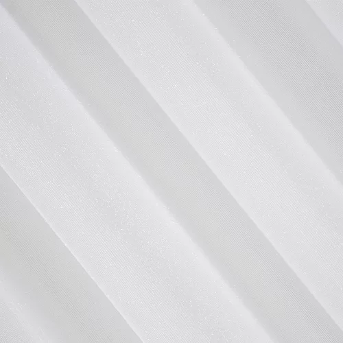 Sakali mikrohálós fényáteresztő függöny fényes mohér szálakkal Fehér 350x250 cm