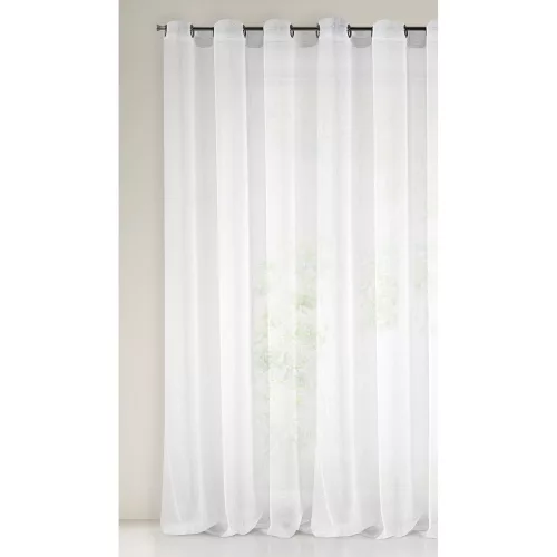 Sakali mikrohálós fényáteresztő függöny fényes mohér szálakkal Fehér 350x250 cm