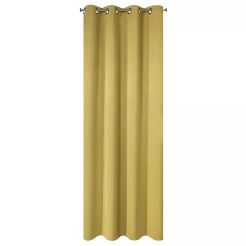 Rossie sötétítő függöny melange szövetből Mustársárga 135x250 cm
