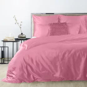   Nova3 pamut-szatén ágyneműhuzat Málna 180x200 cm - 70x80 cm 2db