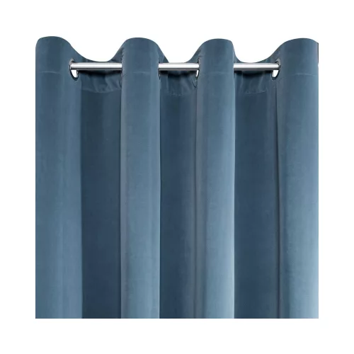 Adelle bársony sötétítő függöny Sötétkék 140x250 cm