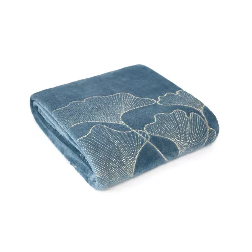 Ginko plüss takaró Kék 150x200 cm