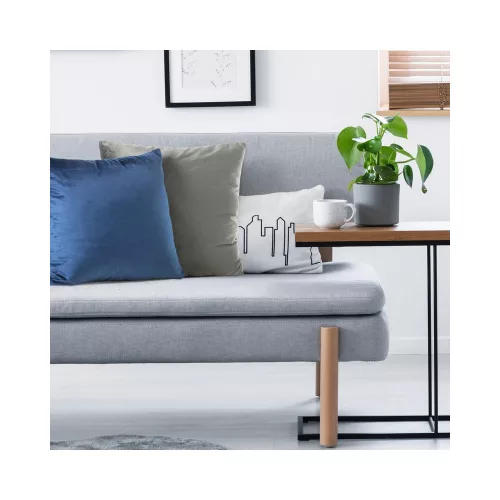 Rossa bársony párnahuzat Acélszürke 40x40 cm