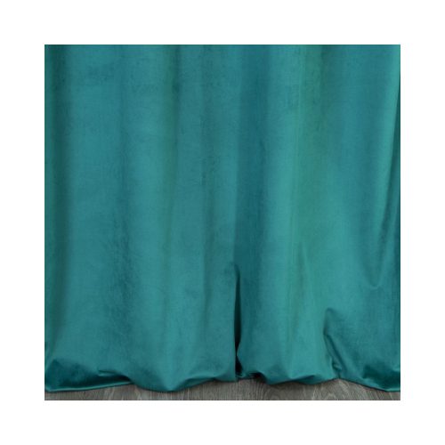 Hazel bársony sötétítő függöny Ezüst/türkiz 140x250 cm