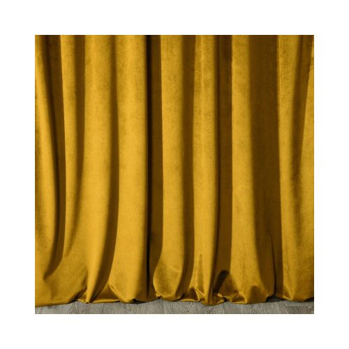 Melanie bársony sötétítő függöny Mustársárga 215x250 cm