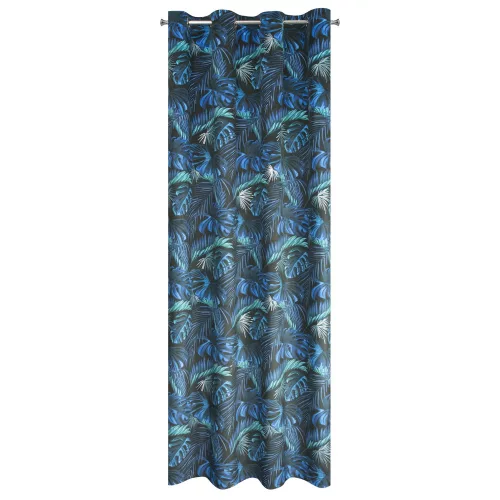 Lazur bársony sötétítő függöny Fekete/türkiz 140x250 cm