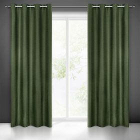   Style öko stílusú sötétítő függöny Sötétzöld 140x250 cm