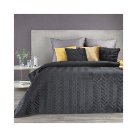 Sofia bársony ágytakaró Fekete 230x260 cm