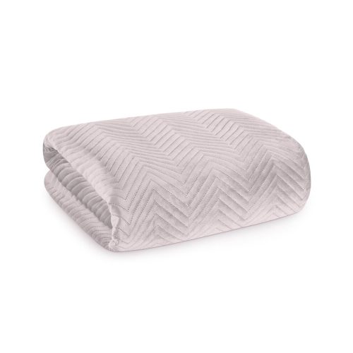 Sofia bársony ágytakaró Púder rózsaszín 200x220 cm