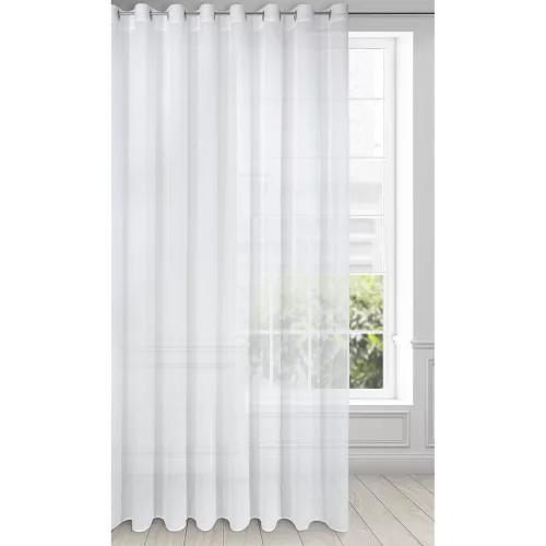 Viola függöny enyhén fényes etamin anyagból Fehér 400x250 cm