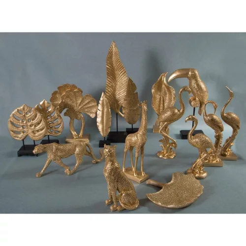 Tobi levél figura Arany 13x8x56 cm