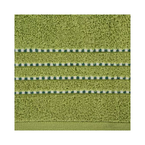 Fiore csíkos törölköző Olívazöld 30x50 cm