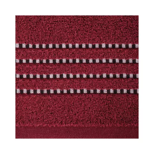 Fiore csíkos törölköző Piros 50x90 cm