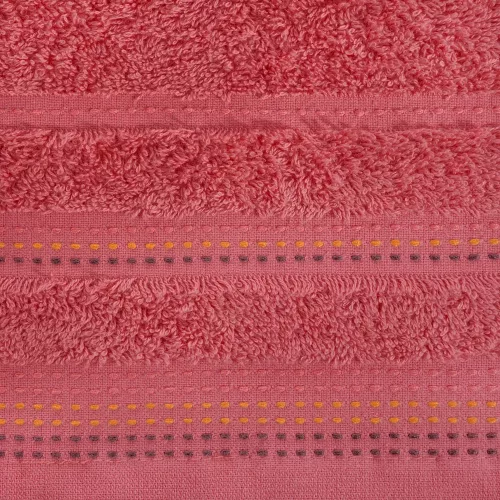 Pola csíkos törölköző Korall 70x140 cm