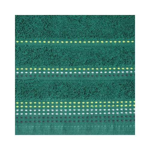 Pola csíkos törölköző Palackzöld 30x50 cm