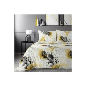   Nika04 pamut szatén ágyneműhuzat Fehér/arany 220x200 cm - 70x80 cm 2db