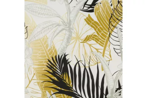 Nika04 pamut szatén ágyneműhuzat Fehér/arany 220x200 cm - 70x80 cm 2db