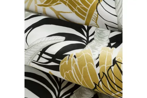 Nika04 pamut szatén ágyneműhuzat Fehér/arany 220x200 cm - 70x80 cm 2db