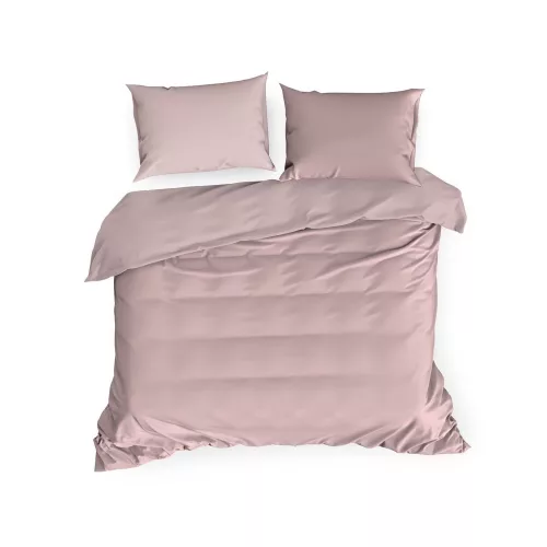Nova3 pamut-szatén ágyneműhuzat Pasztell rózsaszín 160x200 cm - 70x80 cm 2db