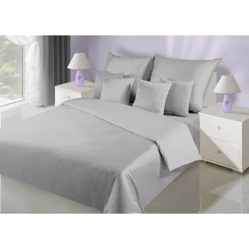 Nova3 pamut-szatén ágyneműhuzat Ezüst 220x200 cm - 70x80 cm 2db