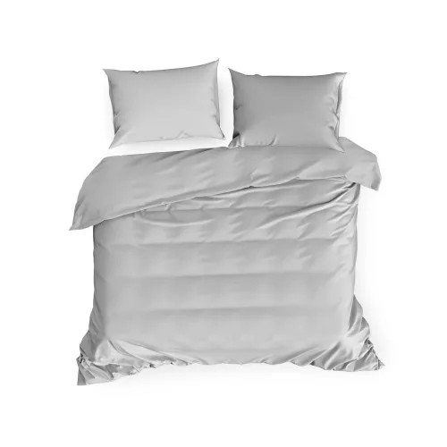 Nova3 pamut-szatén ágyneműhuzat Ezüst 180x200 cm - 70x80 cm 2db