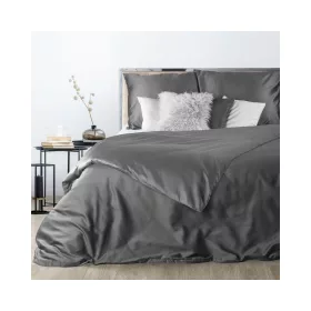   Nova3 pamut-szatén ágyneműhuzat Acélszürke 220x200 cm - 70x80 cm 2db