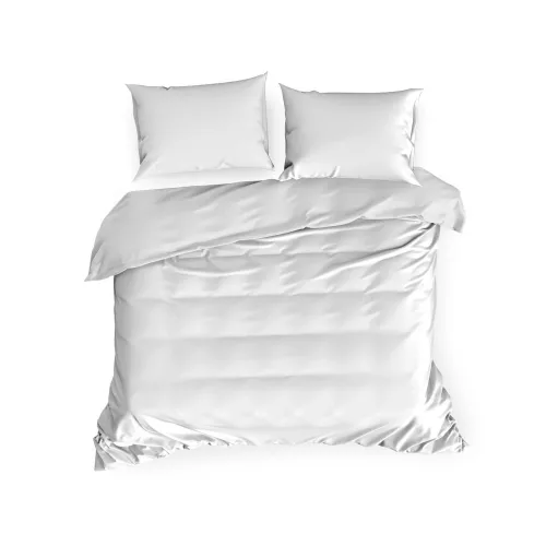 Nova3 pamut-szatén ágyneműhuzat Fehér 140x200 cm - 70x80 cm 1db