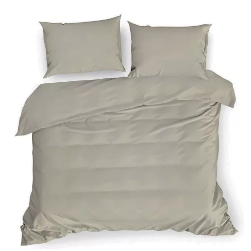 Nova3 pamut-szatén ágyneműhuzat Bézs 140x200 cm - 70x80 cm 1db