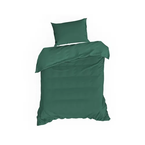 Nova3 pamut-szatén ágyneműhuzat Palackzöld 180x200 cm - 70x80 cm 2db