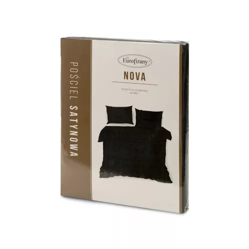 Nova3 pamut-szatén ágyneműhuzat Fekete 140x200 cm - 70x80 cm 1db