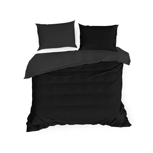 Nova3 pamut-szatén ágyneműhuzat Fekete 140x200 cm - 70x80 cm 1db