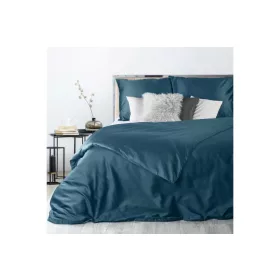   Nova3 pamut-szatén ágyneműhuzat Gránátkék 140x200 cm - 70x80 cm 1db